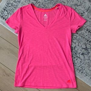 Adidas Clima-Lite V-neck T-shirt - Pink